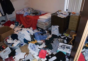 messy bedroom